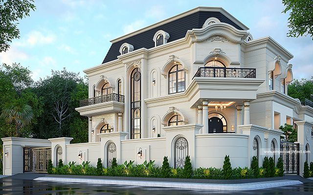 Desain Rumah Mediteran Klasik 3 Lantai Ibu NLM 2086 di  Bandar Lampung