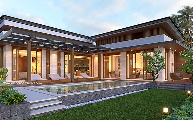 Desain Rumah Modern 1 Lantai Ibu Lusi K. di  Kuningan, Jawa Barat