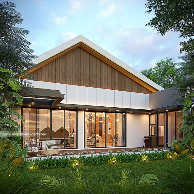 Desain Rumah Modern 1 Lantai Ibu MLA di  Bekasi