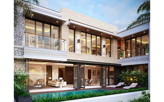 Desain Rumah Modern 2 Lantai Ibu SLD 1370 di  Kutai Kartanegara, Kalimantan Timur