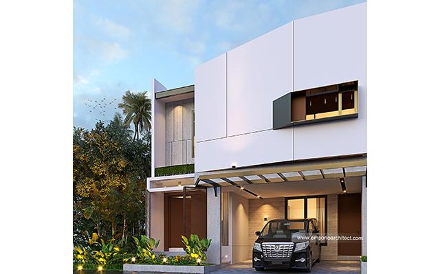 Desain Rumah Modern 2 Lantai Mrs. EFGH 1345 di  Pekanbaru, Riau