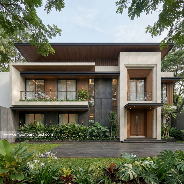 Desain Rumah Modern 2 Lantai Ibu ISN 2324 di  Surakarta