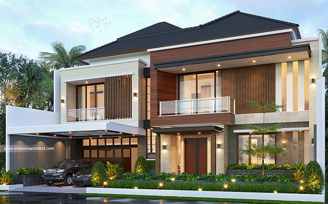 Desain Rumah Modern 2 Lantai Ibu MRY di  Jakarta Selatan