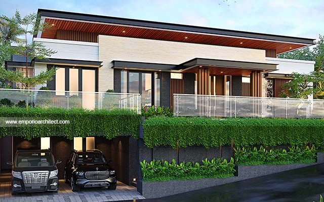 Desain Rumah Modern 2 Lantai Bapak RZ 1814 di  Samarinda