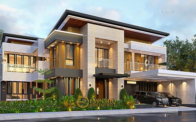 Desain Rumah Modern 2 Lantai Bapak Rudy di  Lampung