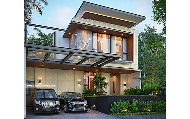 Desain Rumah Modern 2 Lantai Bapak SVN 2087 di  Jambi