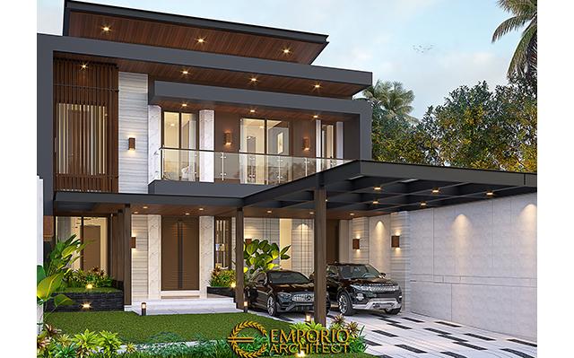 Desain Rumah Modern 2 Lantai Ibu Linda di  Yogyakarta
