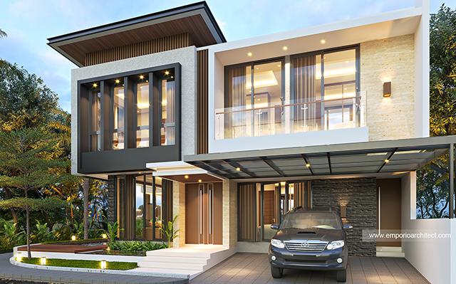 Desain Rumah Modern 2 Lantai Bapak FRZ di  Jakarta