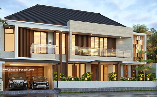 Desain Rumah Modern 2 Lantai Ibu Yoice dan Bapak Yoppy di  Cirebon