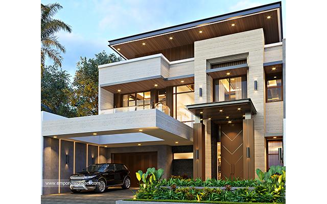 Desain Rumah Modern 2 Lantai Bapak JHN 1434 di  Surabaya