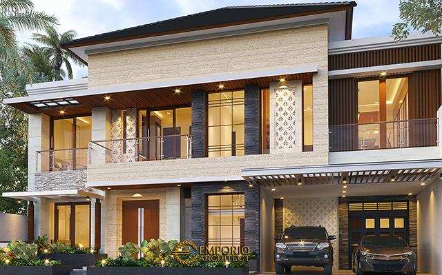 Desain Rumah Modern 2 Lantai Ibu Nana di  Karawang, Jawa Barat