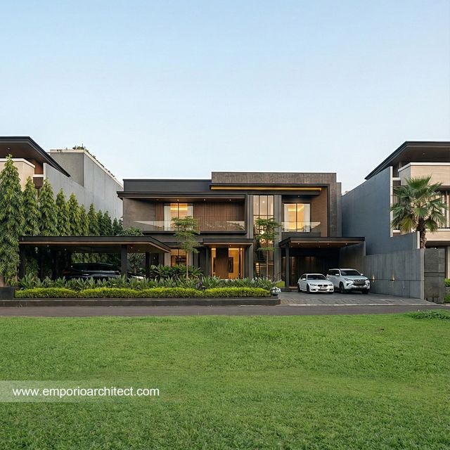 Desain Rumah Modern 2 Lantai Ibu MT 2248 di  Jambi