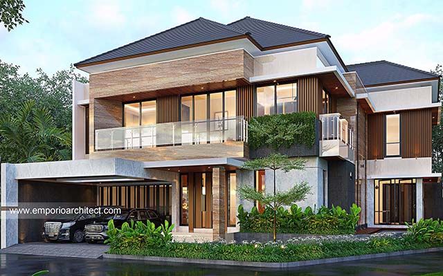 Mrs. NKN 1686 Modern House 2 Floors Design - Palembang