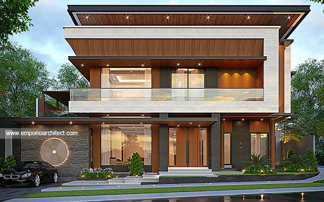 Desain Rumah Modern 2 Lantai Bapak IRF di  Bogor
