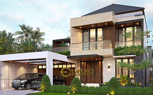 Desain Rumah Modern 2 Lantai Bapak Sitanggang di  Jakarta