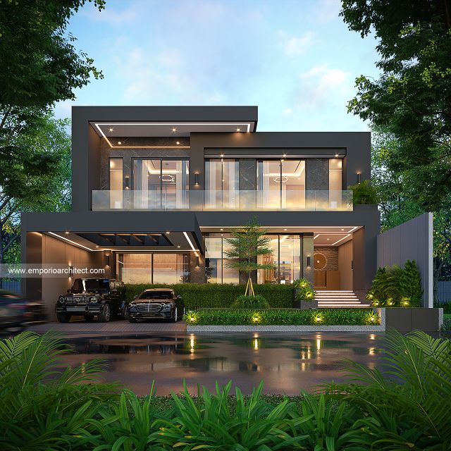 Mr. ISN Modern House 2 Floors Design - Pontianak