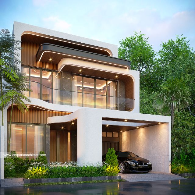 Mr. A and Mrs. MT 2169 Modern House 2 Floors Design - Bekasi