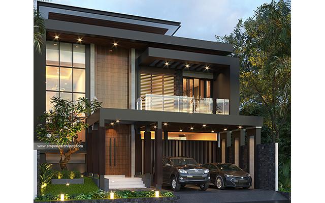 Desain Rumah Modern 2 Lantai Ibu W di  Jakarta Barat