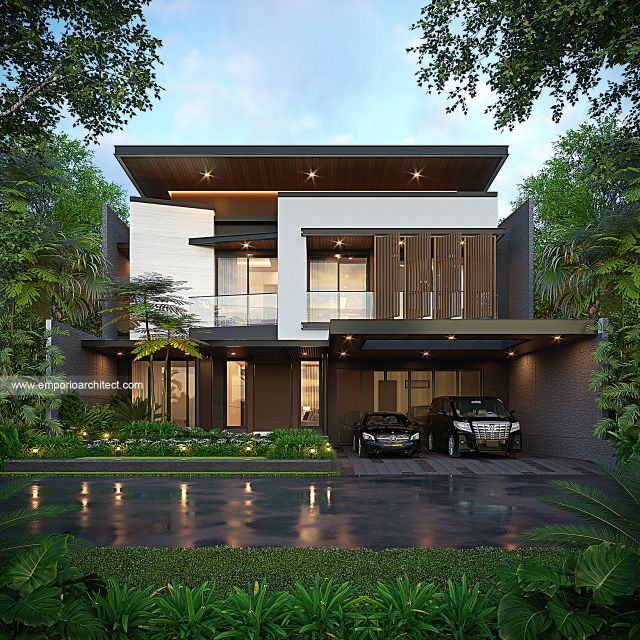 Desain Rumah Modern 2 Lantai Ibu MRA 2172 di  Jakarta Selatan