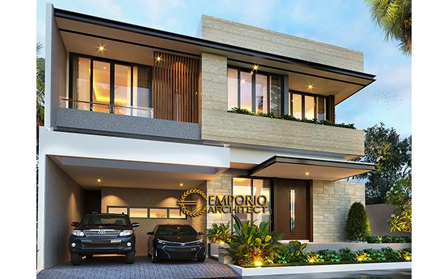 Desain Rumah Modern 2 Lantai Bapak Lukman di  Tangerang, Banten