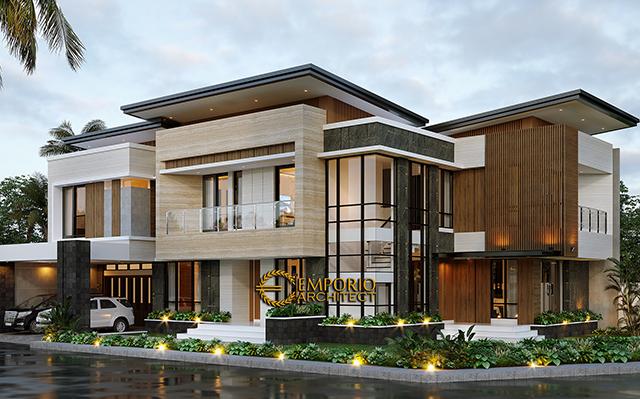 Desain Rumah Modern 2 Lantai Ibu Febry di  Jayapura, Papua