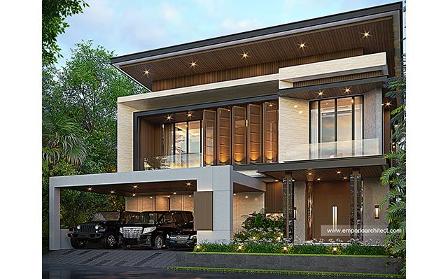 Desain Rumah Modern 2 Lantai Bapak EBD 2105 di  Cikarang, Bekasi