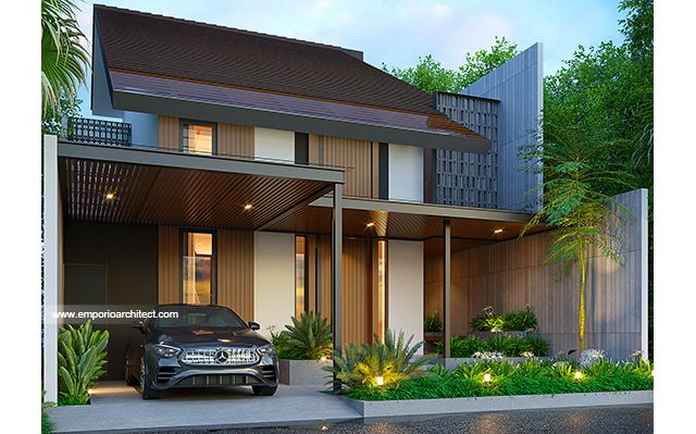 Desain Rumah Modern 2 Lantai Bapak GBS 2123 di  Tangerang