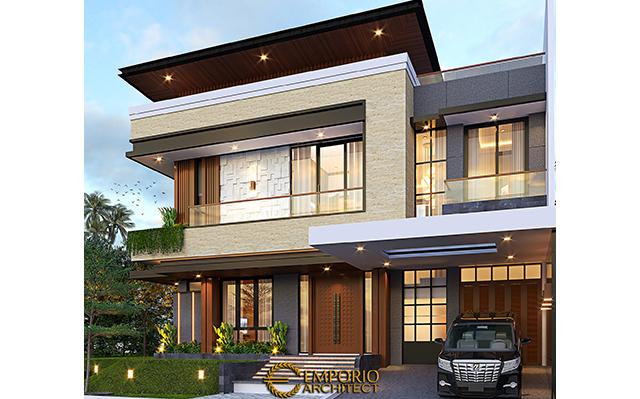 Desain Rumah Modern 2 Lantai Ibu Indah di  BSD, Tangerang Selatan, Banten