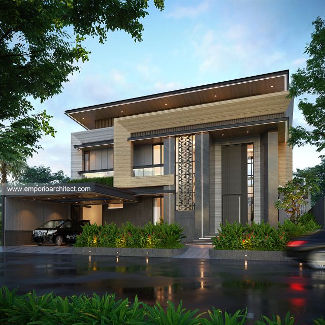 Desain Rumah Modern 2 Lantai Bapak SDT II di  Solo