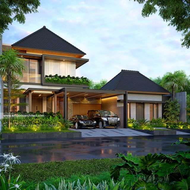 Desain Rumah Modern 2 Lantai Ibu NTA di  Tangerang