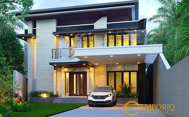 Desain Rumah Modern 2 Lantai Bapak Awi di  Batam