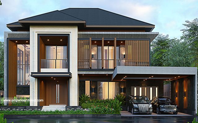 Desain Rumah Modern 2 Lantai Bapak BDR 2142 di  Solo