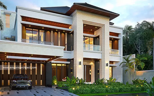 Desain Rumah Modern 2 Lantai Ibu LNH 1480 di  Pontianak