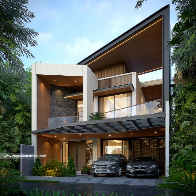 Desain Rumah Modern 2 Lantai Bapak RDI di  Jakarta Selatan