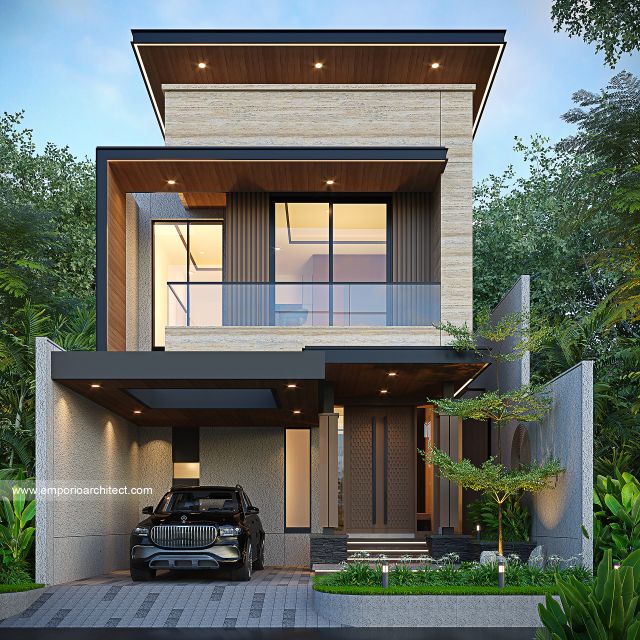 Desain Rumah Modern 2 Lantai Ibu SYL di  Cengkareng, Jakarta Barat
