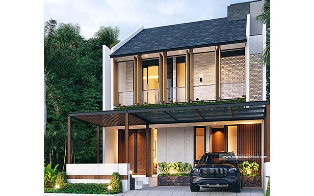 Desain Rumah Modern 2 Lantai Bapak AD di  Alam Sutera, Tangerang Selatan