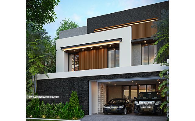 Mrs. MDI 1844 Modern Wisma Investindo House 2 Floors Design - Jakarta