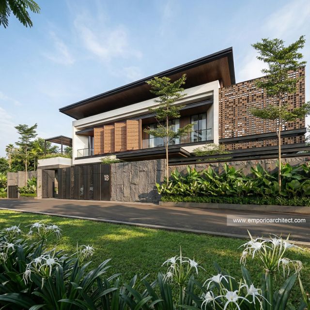 Desain Rumah Modern 2 Lantai Bapak RHT di  Palu