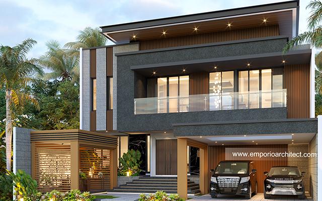 Desain Rumah Modern 2 Lantai Bapak DVI 1194 di  Bali