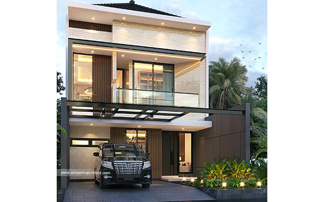 Desain Rumah Modern 2 Lantai Bapak Herman di  Jakarta