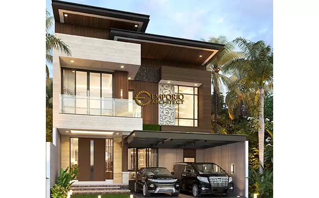 Desain Rumah Modern 2 Lantai Ibu Liana di  Cirebon, Jawa Barat