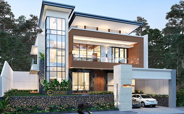 Desain Rumah Modern 2 Lantai Bapak Andrianto di  Surabaya