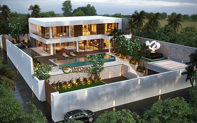 Desain Rumah Modern 2 Lantai Bapak Rahimi di  Manado, Sulawesi Utara