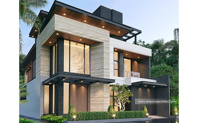 Desain Rumah Modern 2.5 Lantai Ibu AT 2077 di  Tangerang