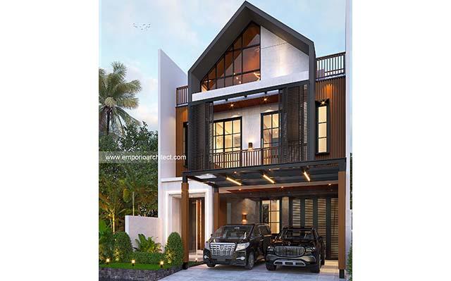 Desain Rumah Modern 2.5 Lantai Bapak BGS 1390 di  Semarang