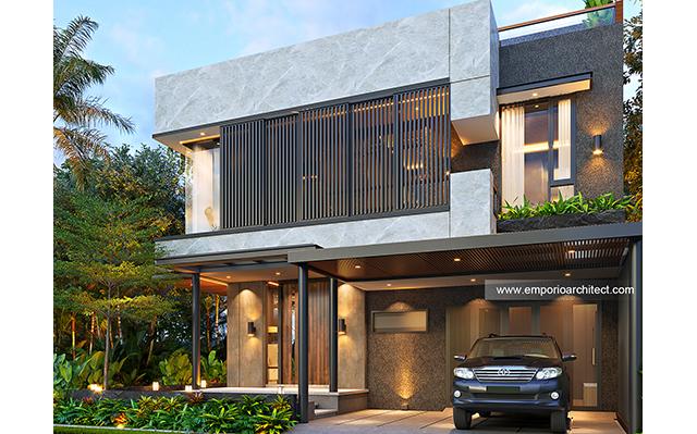 Desain Rumah Modern 2.5 Lantai Bapak Denza di  BSD, Tangerang Selatan, Banten