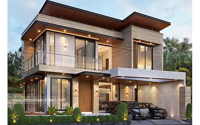 Desain Rumah Modern 2.5 Lantai Bapak Felix di  Jakarta