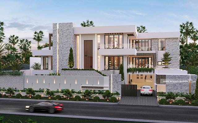 Desain Rumah Modern 2.5 Lantai Bapak Pieter di  Makassar, Sulawesi Selatan