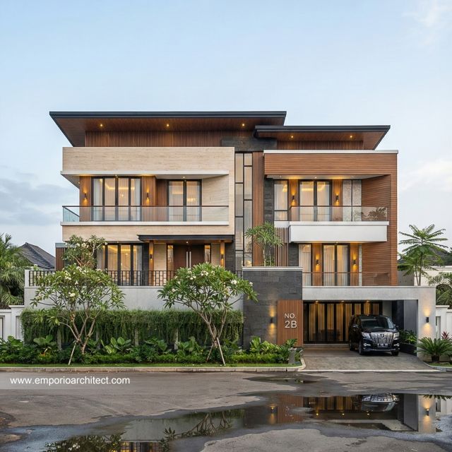 Desain Rumah Modern 2.5 Lantai Ibu FNN di  Manado, Sulawesi Utara