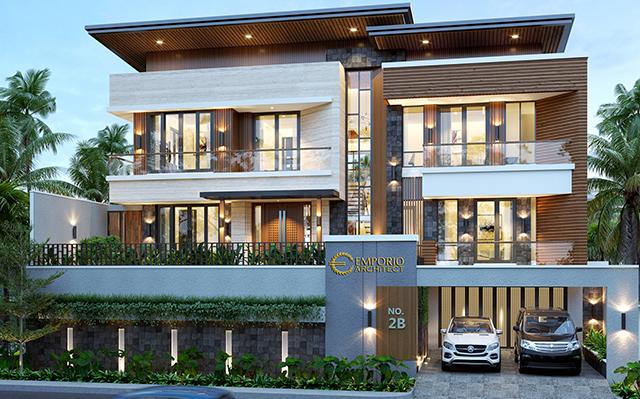 Desain Rumah Modern 2.5 Lantai Ibu Fenny di  Manado, Sulawesi Utara